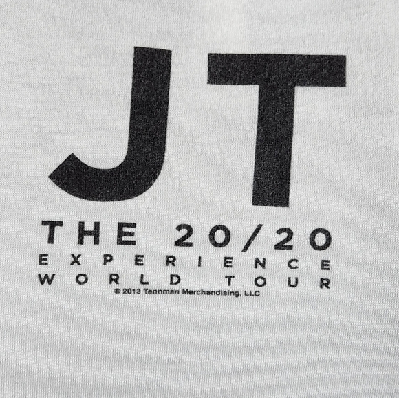 Justin Timberlake JT The 20/20 Experience 2013 Concert Baby Doll Tee Size M - Picture 4 of 7